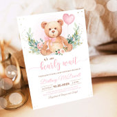 Invitation Ours en peluche Ours Baby shower avec ballons