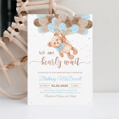 Invitation Ours en peluche Ours Baby shower avec ballons