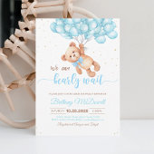 Invitation Ours en peluche Ours Baby shower avec ballons