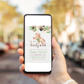 Invitation Ours en peluche Ours Baby shower avec ballons