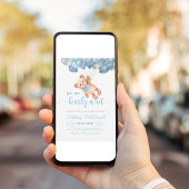 Invitation Ours en peluche Ours Baby shower avec ballons