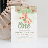Invitation Ours en peluche Ours de garçon avec ballons Annive