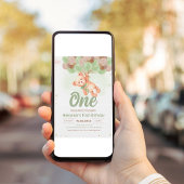 Invitation Ours en peluche Ours de garçon avec ballons Annive