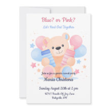Ours en peluche pour la révélation du sexe du bébé