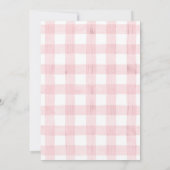 Invitation Ours en peluche rose premier anniversaire (Dos)