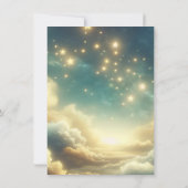 Invitation Ours en peluche sur lune fond d'étoiles Baby Showe (Dos)