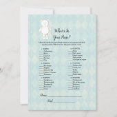 Invitation Ours En Teddy Blanc Dans Votre Jeu De Baby shower (Devant)