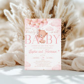 Invitation Ours En Teddy Rose Nous Pouvons Attendre Baby show