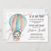 Invitation Ours en tourbe aquarelle | Baby shower virtuel (Devant)