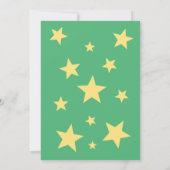 Invitation Ours En Tourbe Vert Couché Sur Le Baby shower Lune (Dos)