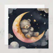 Invitation Ours endormi sur la Lune (Devant / Derrière)