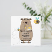 Invitation Ours et abeilles (Debout devant)