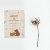 Invitation Ours et lapin des bois