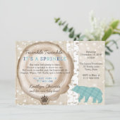 Invitation Ours et Plaid Wilderness Baby Boy Sprinkl (Debout devant)