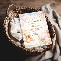 Ours Fantaisiste Et Nuages Baby Shower