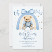 Invitation Ours garcon preppy Bebe Shower Casual (Devant)
