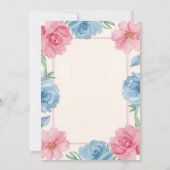 Invitation Ours mignon avec arc rose en rose (Dos)