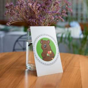 Invitation Ours mignon avec crème glacée Cône animal amusant