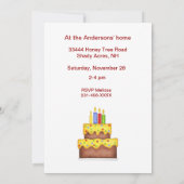Invitation Ours mignon d'anniversaire 4 ans (Dos)