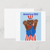 Invitation Ours Oncle Sam America 250 (Devant / Derrière)