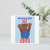 Invitation Ours Oncle Sam America 250 (Debout devant)