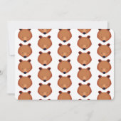 Invitation Ours One mignon Animal Twins Premier Anniversaire (Dos)