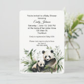Invitation Ours Panda Avec Ourson (Debout devant)