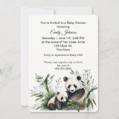 Invitation Ours Panda Avec Ourson (Devant)