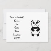 Invitation Ours panda mignon (Devant)
