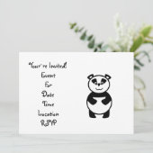 Invitation Ours panda mignon (Debout devant)