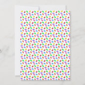 Invitation Ours Panda Mignon & Confettis Multicolores (Dos)