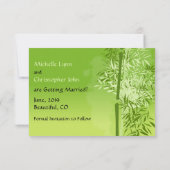 Invitation Ours Pandas et Bamboo Mariage Économisez la Date (Dos)