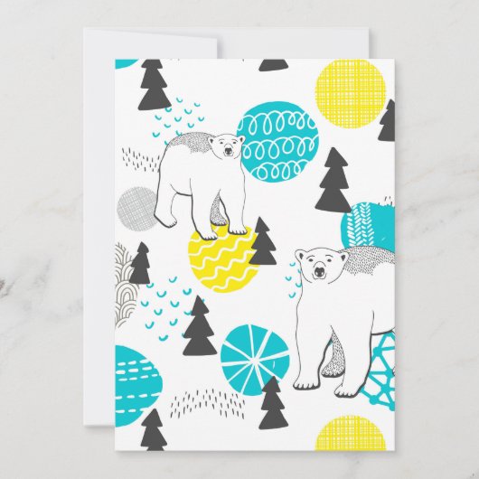 Invitation Ours polaire (Devant)