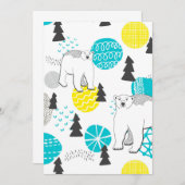 Invitation Ours polaire (Devant / Derrière)