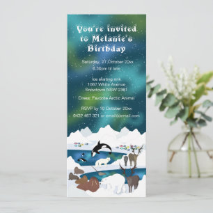 Invitation Ours polaire arctique renne Walrus Orca Narwhal