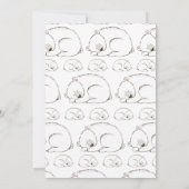 Invitation Ours polaire Baby shower Bois hiver rose fille (Dos)