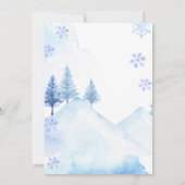 Invitation Ours polaire d'hiver Snowflakes Anniversaire (Dos)
