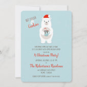 Invitation Ours polaire et cacao chaud Noël (Devant)