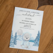 Invitation Ours polaire Noël un premier anniversaire hiver