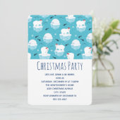 Invitation Ours polaires mignons à la fête de Noël de Santa H (Debout devant)