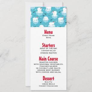 Invitation Ours polaires mignons à Santa Hats Motif de Noël