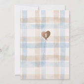 Invitation Ours premier anniversaire 1er parti Boho minimal O (Dos)