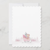 Invitation Ours Rose Un Petit Baby shower De Flocon De Neige (Dos)
