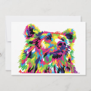 Invitation Ours Spirit Animal Pop Art