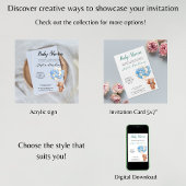 Invitation Ours Teddy Avec Balloons Espagnol Baby shower Blan