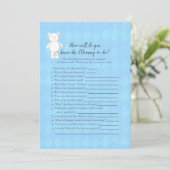 Invitation Ours Teddy Blanc Qui Connaît Maman Meilleur Jeu De (Debout devant)