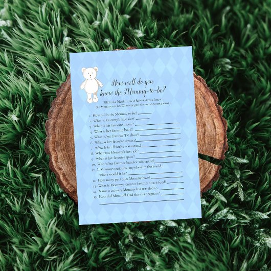 Invitation Ours Teddy Blanc Qui Connaît Maman Meilleur Jeu De