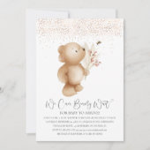 Invitation Ours & The Bee Baby Shower (Devant)