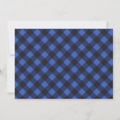 Invitation Ours Tourne un bison bleu Plaid premier anniversai (Dos)