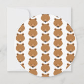 Invitation Ours Turner un animal mignon 1er anniversaire (Dos)